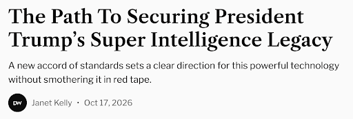 The Path To Securing President Trump's Super Intelligence Legacy